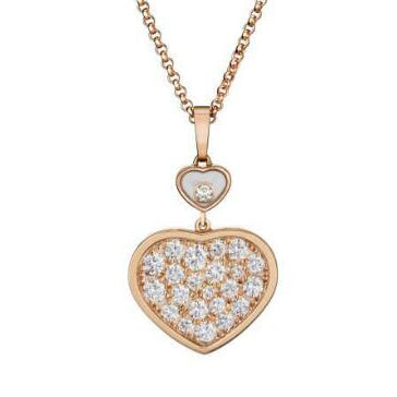 XB-797482-5009 Heart-shaped double-sided diamond pendant
