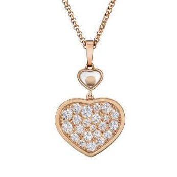 XB-797482-5009 Heart-shaped double-sided diamond pendant
