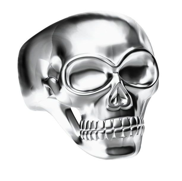 KLX-JZ79628589 light gold skull wide ring 17#