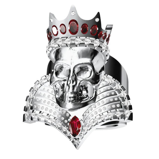 KLX-JZ74522181 Colorful Crown Duke Skull Ring 15.5#