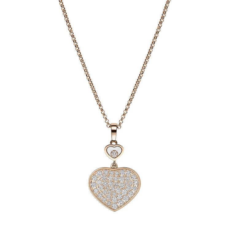 XB-797482-5009 dense stone double heart-shaped pendant