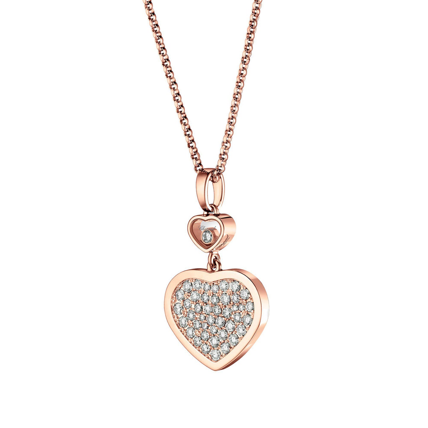 XB-797482-5009 dense stone double heart-shaped pendant