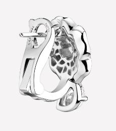 XNE-J11337 11mm山茶花波身满钻水滴耳钉