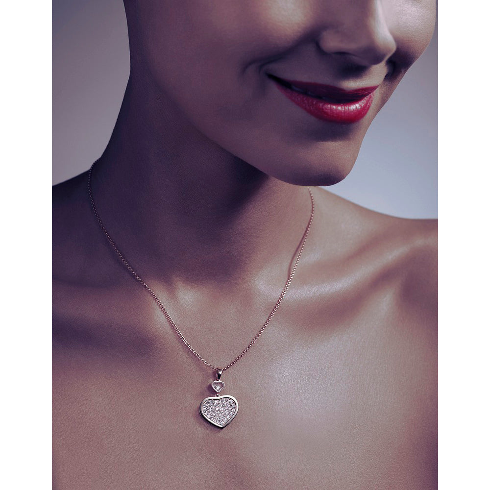 XB-797482-5009 dense stone double heart-shaped pendant
