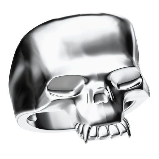 KLX-JZ40223728 light gold chinless skull ring 21#