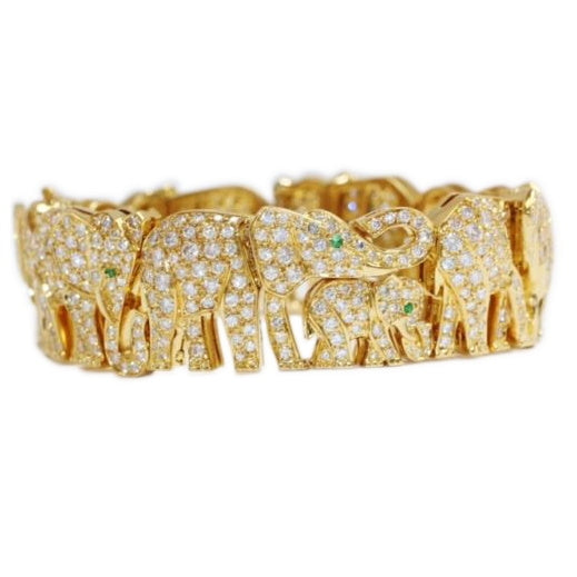 KDY-G5325800 full diamond elephant bracelet