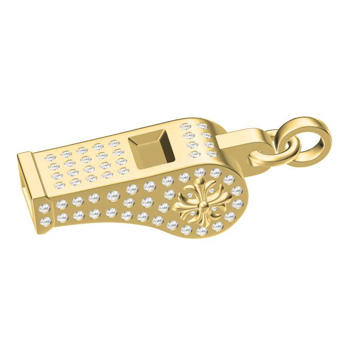 KLX-XL99084042 Cross Full Diamond Whistle Pendant