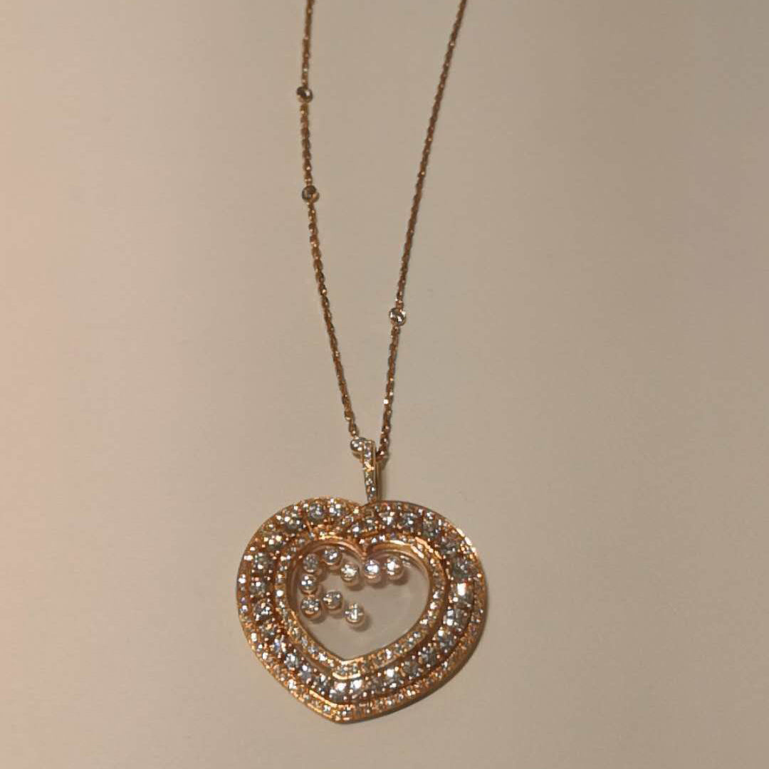 XB-XL782780 heart-shaped glass pendant