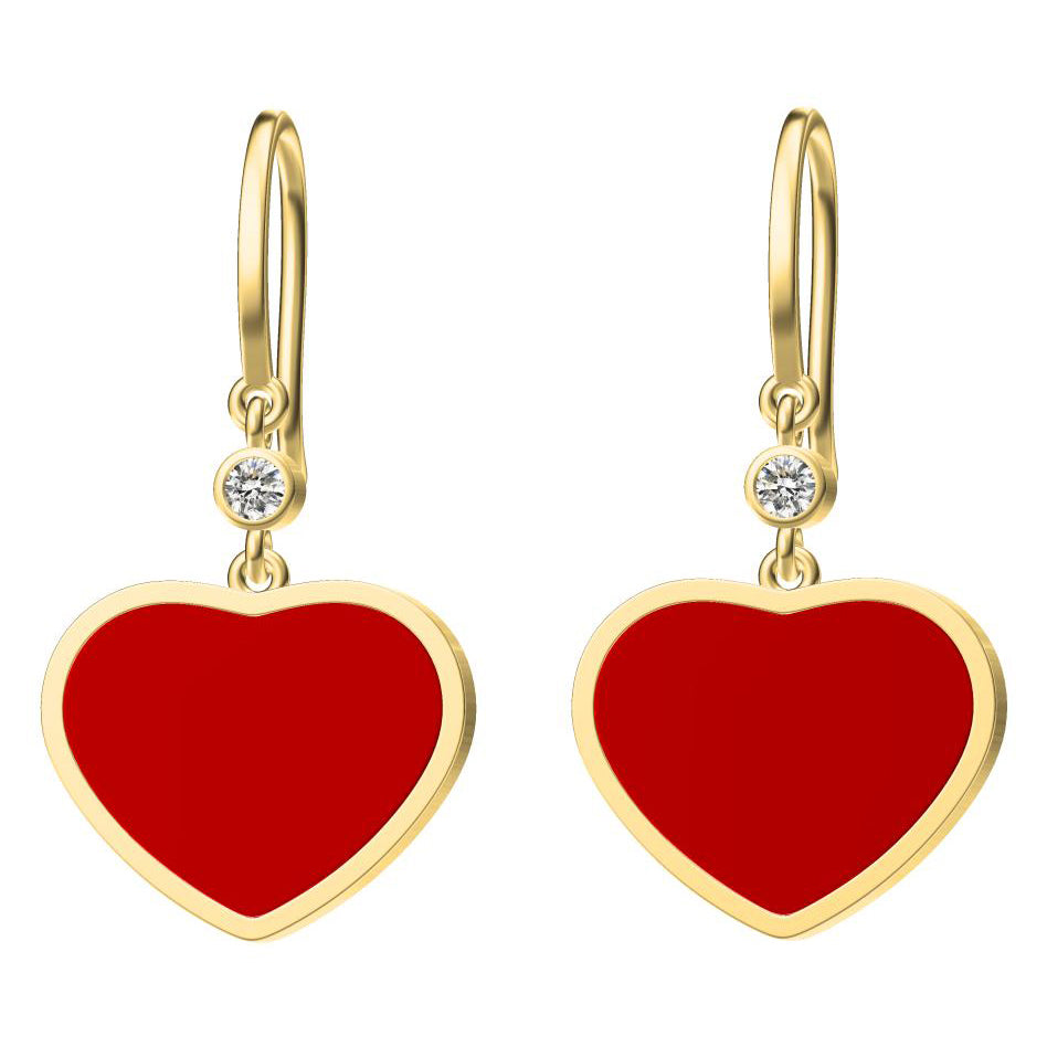 XB-ES221522 heart shaped earrings