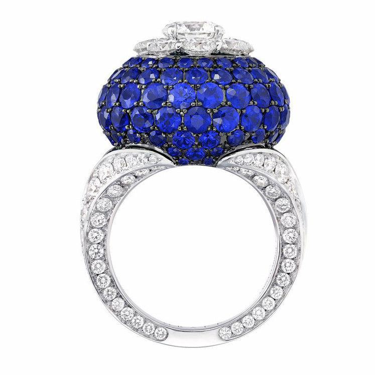 GLF-RGR431B八围一围石圆形头戒