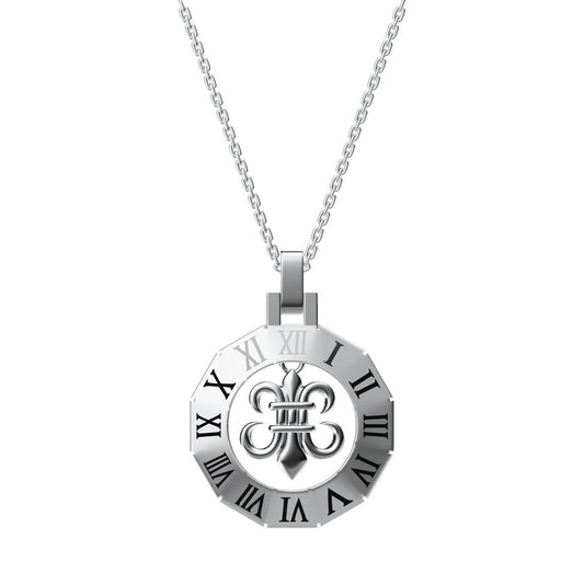 KLX-XL29178559 thatched Roman numeral pendant