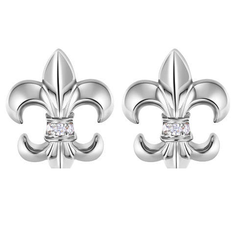 KLX-ES55750593 iris diamond-set thatched earrings