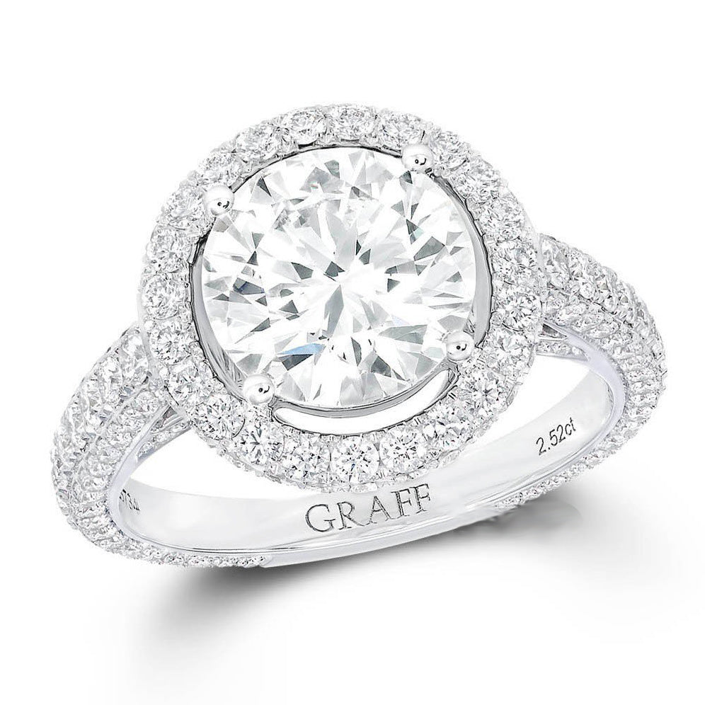 GLF-RGR342交叉四爪圆形围石满钻戒指