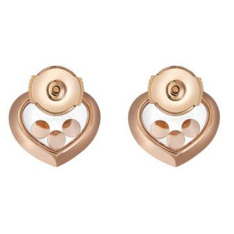 XB-83A611-5001 heart-shaped glass barrel earrings