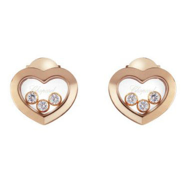 XB-83A611-5001 heart-shaped glass barrel earrings