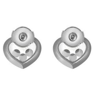 XB-83A611-5001 heart-shaped glass barrel earrings