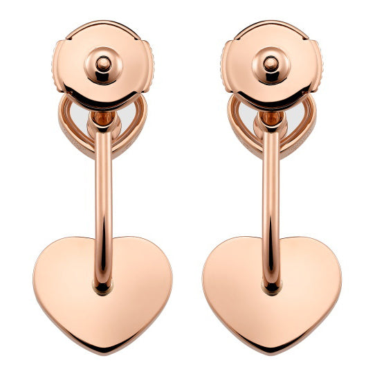 XB-83A082-5301 glass heart-shaped earrings