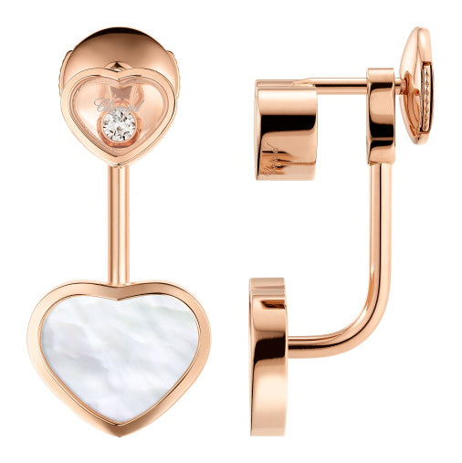 XB-83A082-5301 glass heart-shaped earrings
