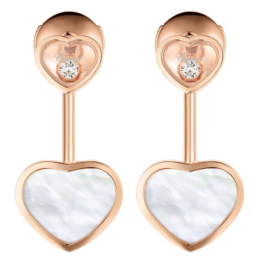 XB-83A082-5301 glass heart-shaped earrings