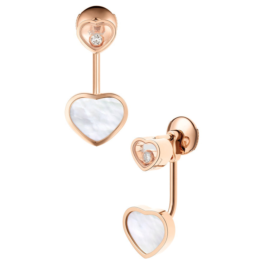 XB-83A082-5301 glass heart-shaped earrings
