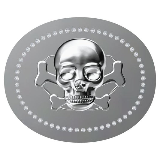 KLX-PGK64901118 oval diamond skull belt buckle