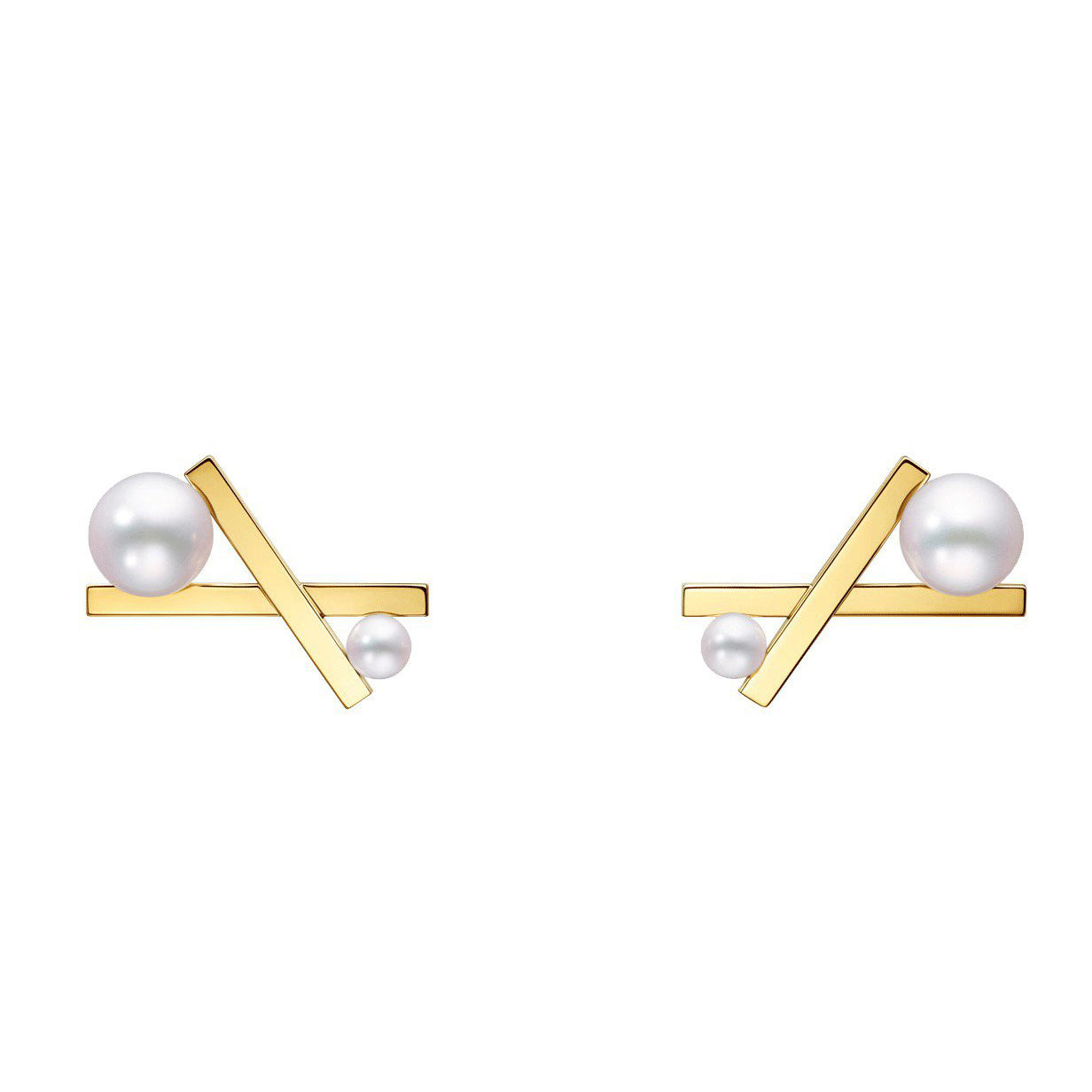 TSQ-5030073 Cross Pearl Earrings