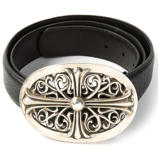 KLX-PGK78155645 light gold oval hollow cross thatch belt buckle