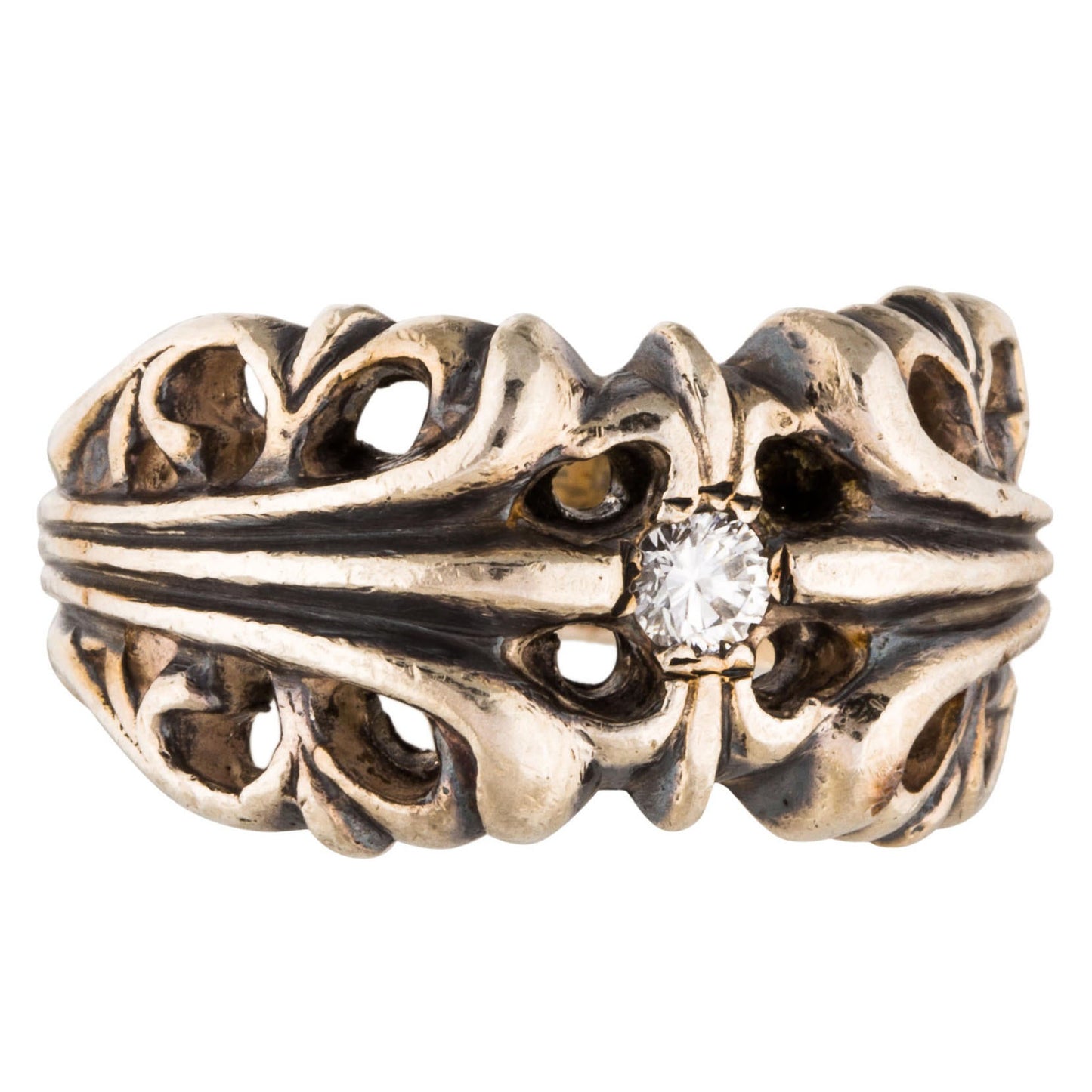 KLX-JZ75026192单钻十字茅花戒指21#