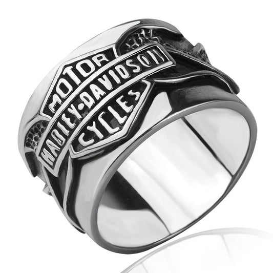 KLX-JZ11910430 Harley letter men's ring 22#