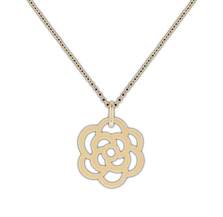 XNE-J10190 Plane Light Golden Flower Pendant