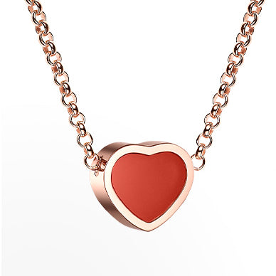 XB-81A086-5801 Heart Shape Necklace Tie Chain Pendant