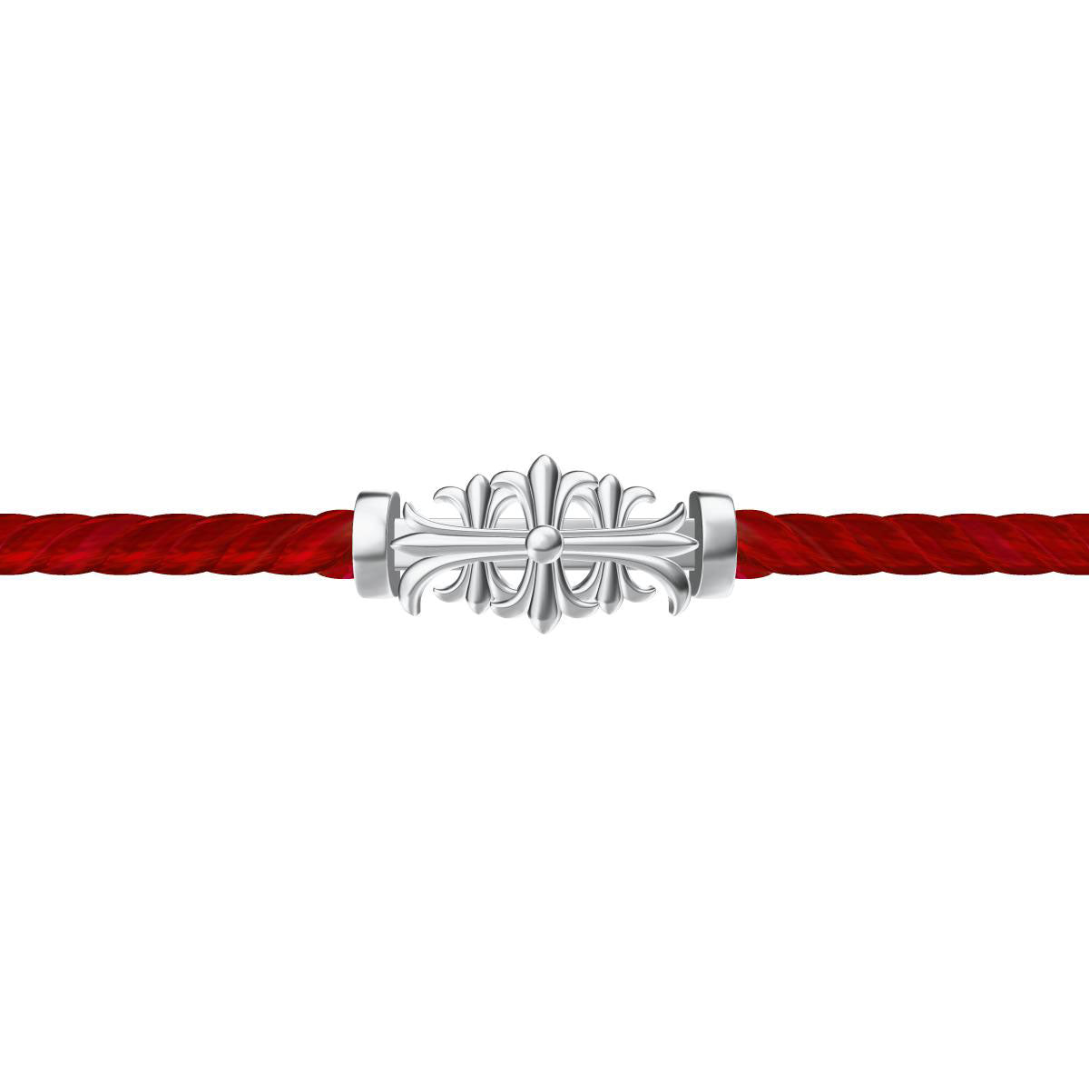 KLX-SZ71639694 light gold cross thatch black rope bracelet