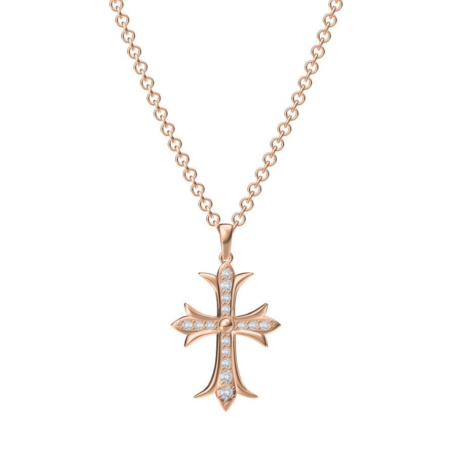 KLX-XL32953690 diamond cross pendant 26mm