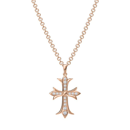 KLX-XL32953690 diamond cross pendant 26mm