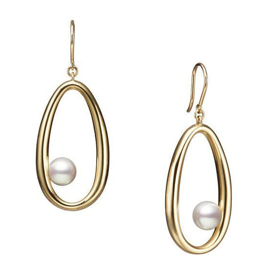 YMB-PE01735PK light gold oval wire frame earrings