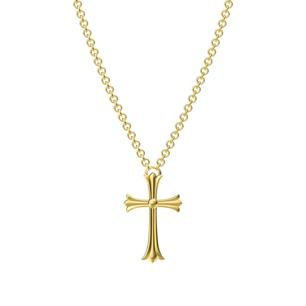 KLX-XL73717082 light gold cross pendant