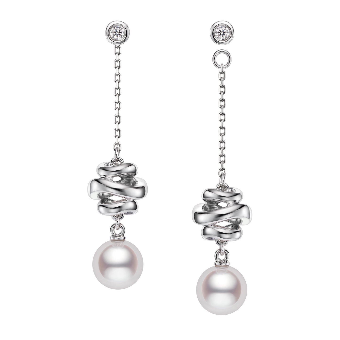 YMB-HE05448U丝带长耳环(珍珠12.3mm)