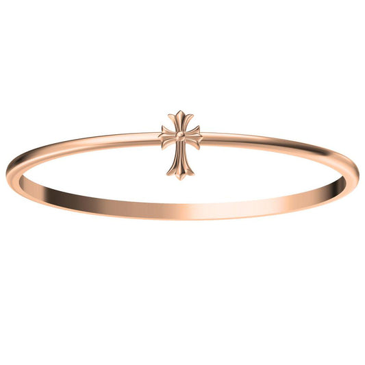 KLX-SZ45287186 light gold single large cross thin bracelet