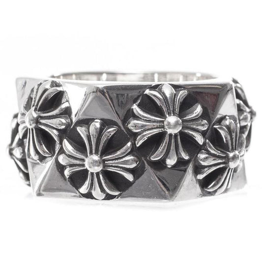 KLX-JZ941726 mixed small cross triangle ring 21.5#