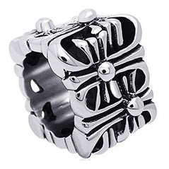 KLX-JZ324206 light gold mixed cross square arm ring 16.5#