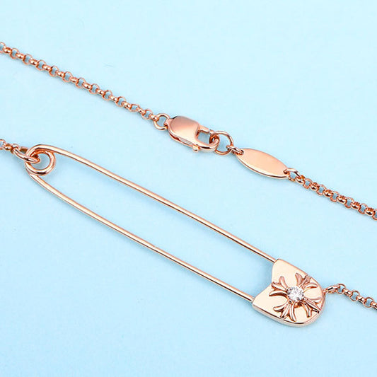 KLX-XL291145 single diamond cross pin pendant