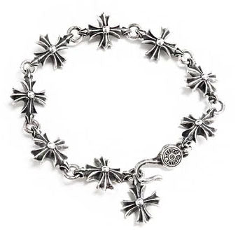 KLX-SZ355872 light gold nine crosses bracelet (chain length 17cm)