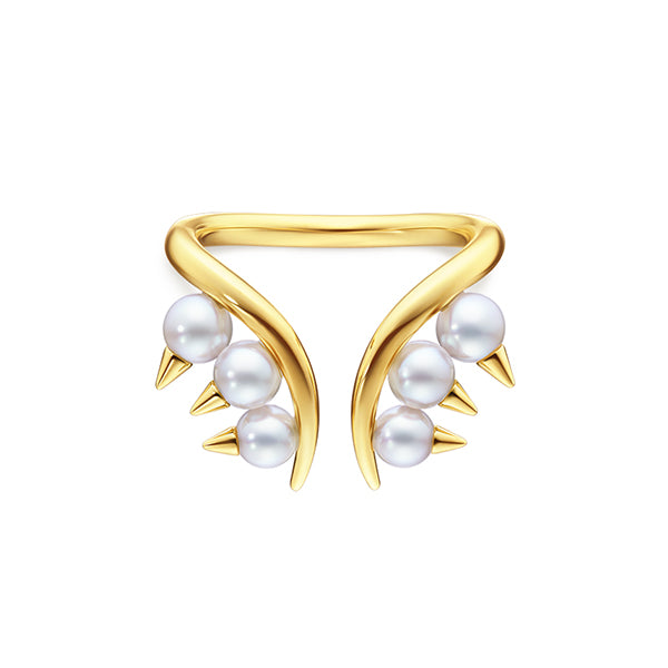 TSQ-509 Claw six-bead pearl open ring for women