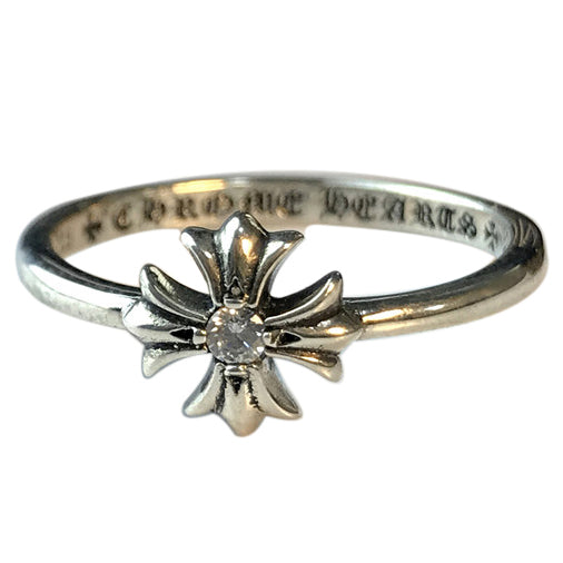 KLX-JZ5279 single diamond cross light gold thin arm ring