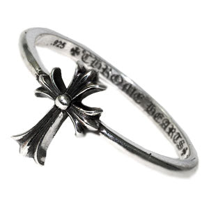 KLX-JZ211996 light gold long cross thin straight arm ring 7#