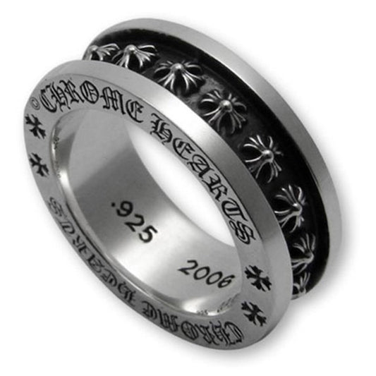 KLX-JZ377185 light gold full circle small cross ring 19#