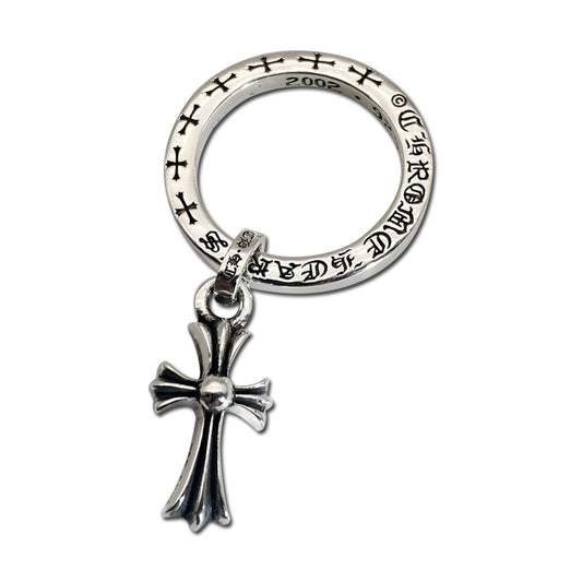 KLX-XL314623 guest version light gold circle cross pendant