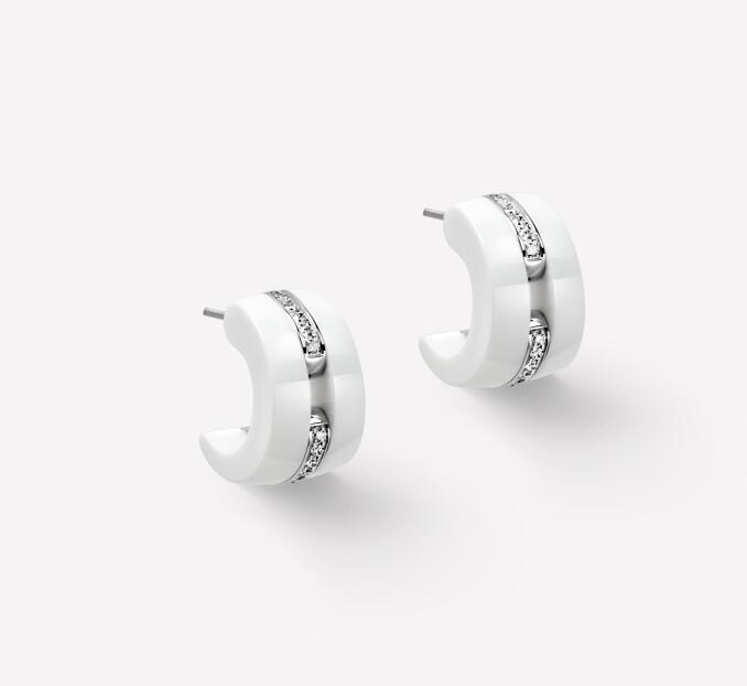 XNE-J4302 10mm ceramic stud earrings with diamonds