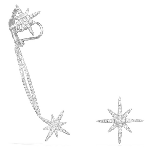 APM-AE8426OX eight-pointed star, full diamond earrings