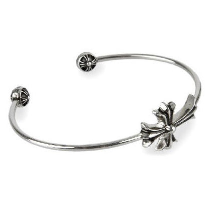 KLX-SZ219852 single long cross thin arm open bracelet 17#